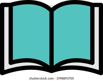 book vector colour line icon