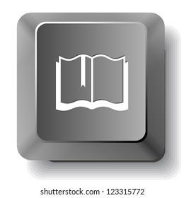 Book. Vector computer key.