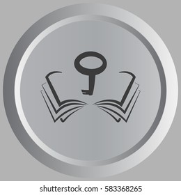 Book. Vector computer key.