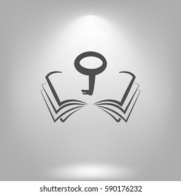 Book. Vector computer key.