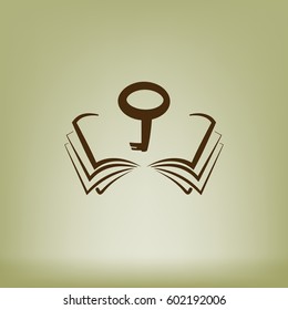 Book. Vector computer key.