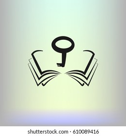 Book. Vector computer key.