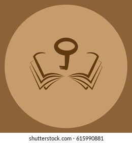 Book. Vector computer key.