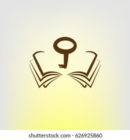 Book. Vector computer key.