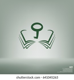 Book. Vector computer key.