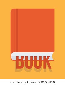 Book vector concept, flat design illustration