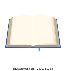 Book vector design isolated on white background. Education vector illustration. Blank open book. Top view