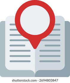 Diseño de Vectores de libros en estilo moderno, concepto de lectura y aprendizaje, educación e ilustración de conocimiento. Icono plano