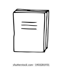 Dibujo del libro, del doodle vector, del esbozo del dibujo a mano