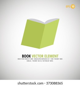 Book Vector Element - Green