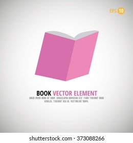 Book Vector Element - Pink
