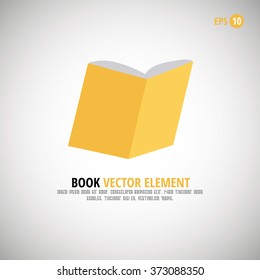 Book Vector Element - Yellow