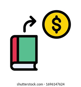 book vector flat color icon 