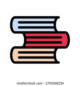 book vector flat color icon 