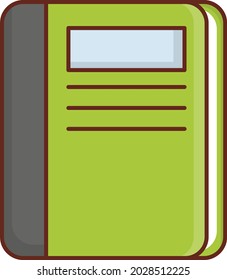 book vector flat color icon