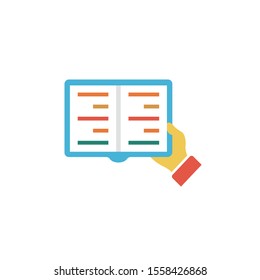 book vector flat colour icon 