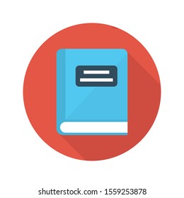book vector flat colour icon 