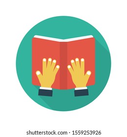book vector flat colour icon 
