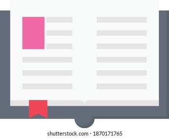 book vector flat colour icon