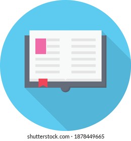 book vector flat colour icon