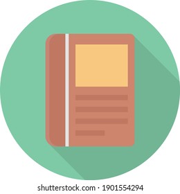 book vector flat colour icon