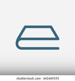 book vector flat pictograph line icon stock design illustration