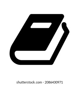 Icono de ilustración de estilo plano del vector del libro aislado en fondo blanco