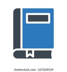 icono de color de glifo vectorial del libro 