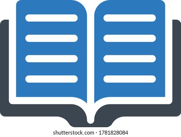 book vector glyph color icon 