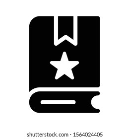 book vector glyph flat icon