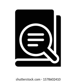 book vector glyph flat icon 