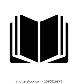 book vector glyph flat icon 