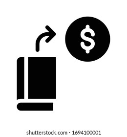 book vector glyph flat icon 