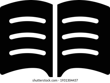 book vector glyph flat icon