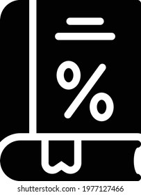 book vector glyph flat icon
