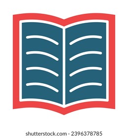 Book Vector Glyph Two Color Icons For Personal And Commercial Use.
