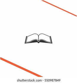 Book vector grey icon on white background. Book symbol stock   illustration. Business picture.