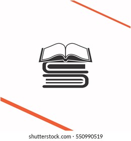 Book vector grey icon on white background. Book symbol stock   illustration. Business picture.
