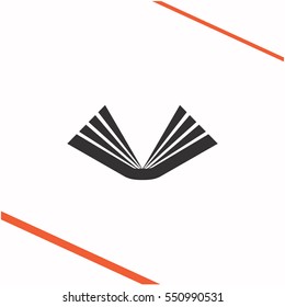 Book vector grey icon on white background. Book symbol stock   illustration. Business picture.