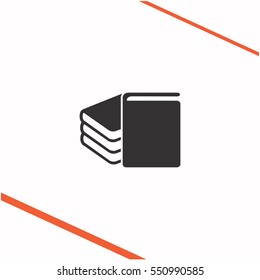 Book vector grey icon on white background. Book symbol stock   illustration. Business picture.