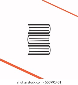 Book vector grey icon on white background. Book symbol stock   illustration. Business picture.
