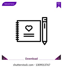 Book vector icon. Best modern, simple, isolated, flat icon for website design or mobile applications, UI / UX design vector format.