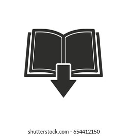 Book vector icon. Black illustration isolated on white background for graphic and web design.