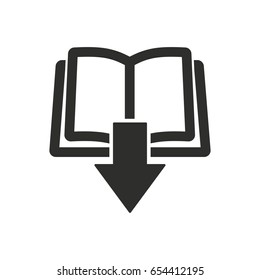 Book vector icon. Black illustration isolated on white background for graphic and web design.