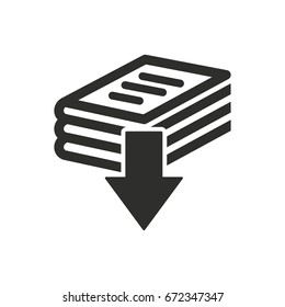 Book vector icon. Black illustration isolated on white background for graphic and web design.