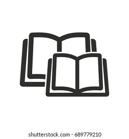 Book vector icon. Black illustration isolated on white background for graphic and web design.