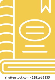 Icono del vector del libro. Se puede usar para imprimir, móviles y aplicaciones web.