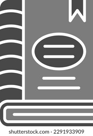 Icono del vector del libro. Se puede usar para imprimir, móviles y aplicaciones web.