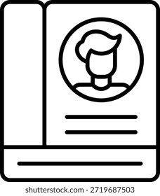 Book vector icon. Can be used for printing, mobile and web applications.
