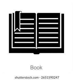 Diseño de concepto de icono de Vector de libro